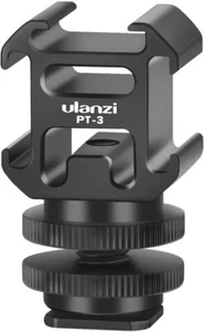 Aluminiowa kamera Hot Shoe Mount Adapter Akcesoria wideo Potrójny uchwyt zimnej stopki - Zdjęcie 1 z 5
