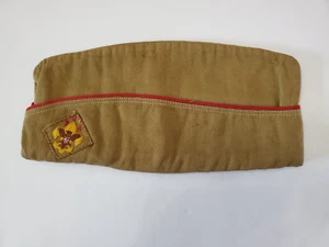 1960's Boy Scout Garrison Hat Medium Self Conforming - Picture 1 of 5