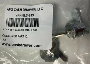 APG VPK-8LS-243 Vasario Lock Set Kit - Fits Square, Revel, HP, NCR, MICROS, PAR - Picture 1 of 1