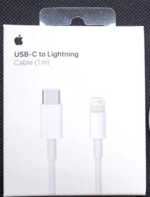 Apple USB-C to Lightning Power Cable for MacBook Series - White 1m *Genuine, New - Image 1 of 4