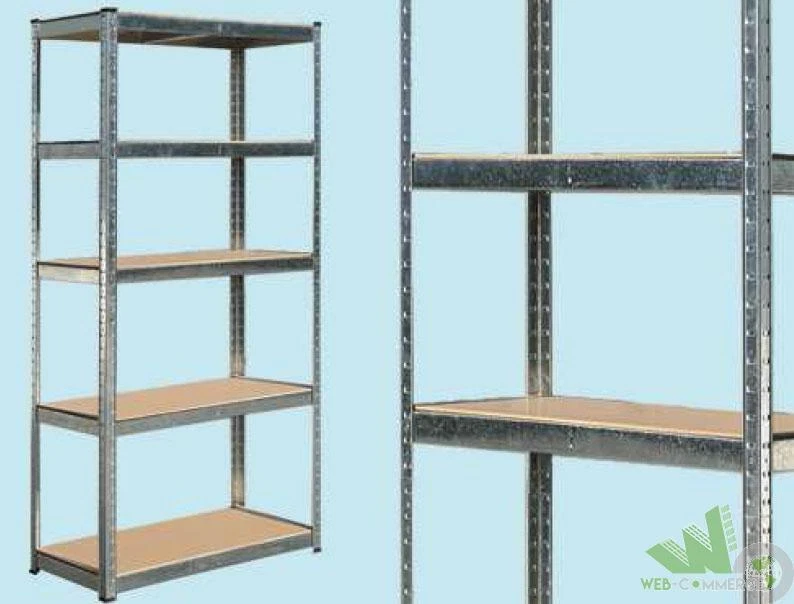 SCAFFALE SCAFFALATURA KIT 5 PIANI RIPIANI ACCIAIO ZINCATO MAX 150KG 90x40xH180 - Immagine 1 di 1