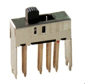 1x Interruttore Scorrevole 2 Poli - 3 Posizioni - Montaggio Dritto Stampa - Leva 6mm - Foto 1 di 2