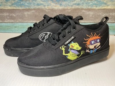 Rugrats Heely’s size youth 3 Black Nickelodeon Tommy Chuckie Shoes With Wheels - Image 1 of 4