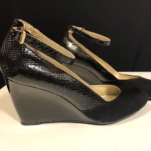 Bandolino Suede & Patent Leather Wedges - Picture 1 of 5