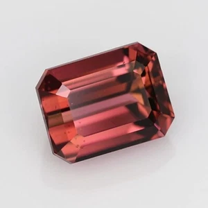 2.06 carats vivid purplish pink natural tourmaline emerald cut 22102737 - Picture 1 of 4