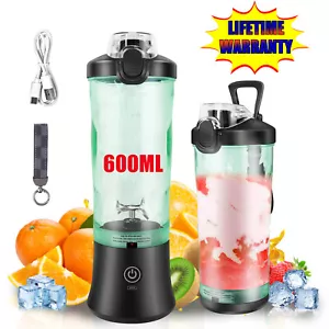 Portable Juice Cup Blender Smoothie Maker USB Waterproof for Ice Fruit Vegetable - Picture 1 of 17