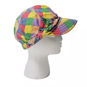 Vintage 1970s Bright Patchwork Colorblock Welding Cap Hat by Kromer 7 3/8 USA - Picture 1 of 10