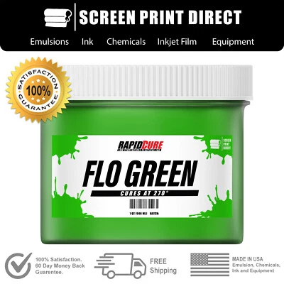 ECOTEX®, SCREEN PRINT DIRECT™ Fluorescent Green - Screen Printing Plastisol Ink - Low Temp Cure - 16 oz