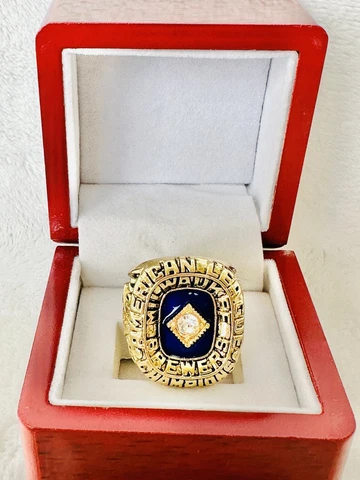 1982 Milwaukee Brewers AL Championship  Ring W Box, 🇺🇸 SHIP Cover