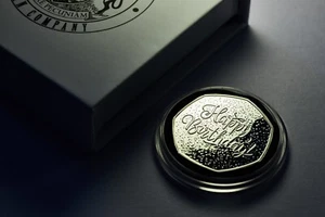 25 cumpleaños plata conmemorativa en caja de presentación. Regalo/Regalo 25 años - Imagen 1 de 11