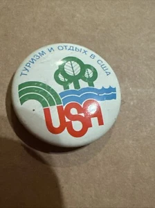 Sowjetische UdSSR Tourismus und Freizeit in den USA Anstecker Pin Vintage - Bild 1 von 3