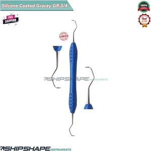 Gracey Dental Curette 3-4 Sharp Point Silicone Coated Hygiene Periodontal Probe - Bild 1 von 8