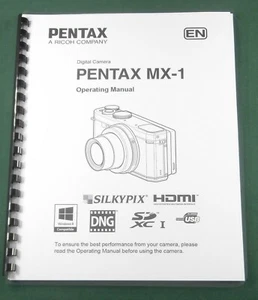 Pentax MX-1 Operating Manual: 244 Pages & Protective Covers! - Picture 1 of 1