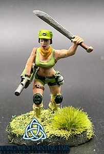 Painted Battle Jungle Girls Pinup brigade alternative miniature for Wargames - Picture 1 of 5