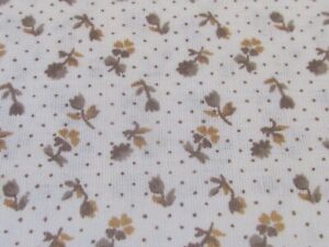 Lightweight Cotton Vtg 70s era Calico Cotton Fabric brown gray floral BTHY