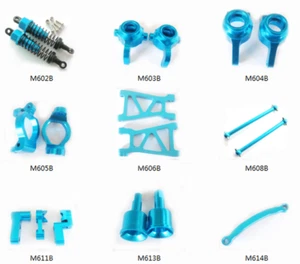 Aluminum Upgrade Part for HIMOTO 1/18 E18XB E18XBL E18DB E18DBL E18MT Car Blue - Picture 1 of 31