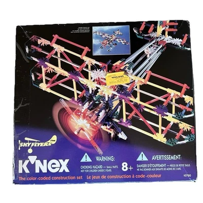 K'nex Sky Flyers Set 10729 472 pc Builds 2 Model Planes Vintage Toys NOT Counted - Image 1 of 4