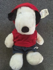 Vintage Peanuts Snoopy Plush Toy 16" With Top And Pants - Picture 1 of 5