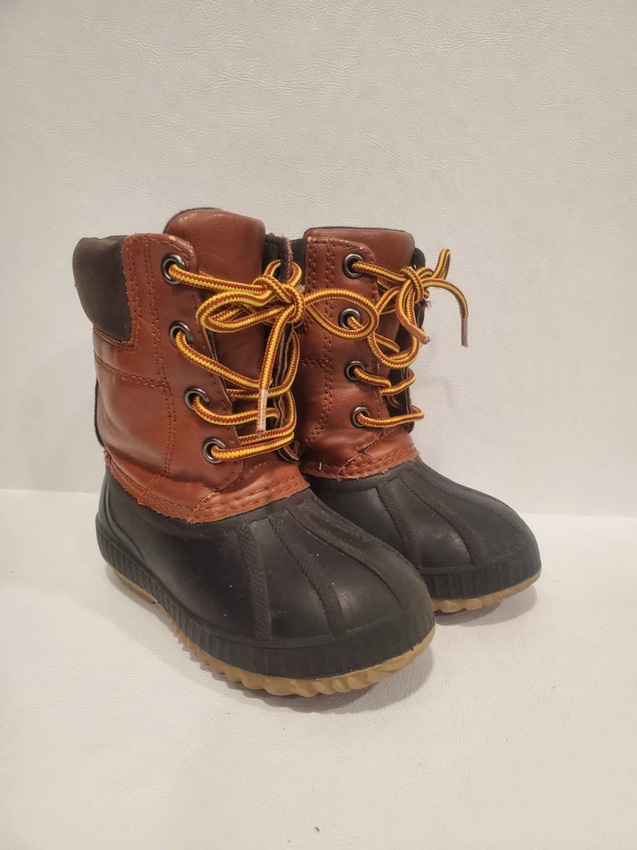 GAP Bebé Niño Niño Niños/Niñas 7T/8T Marrón Aislante Impermeable Botas de Pato Foto 1 de 4