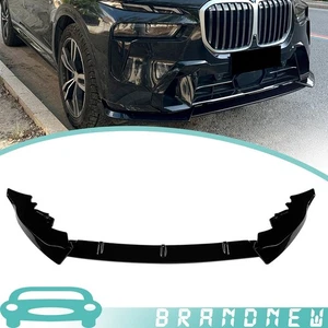 For BMW X7 G07 LCI M Sport 2023-2025 Car Front Bumper Spoiler Lip Gloss Black - Picture 1 of 10