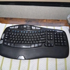 Logitech Wireless Wave K350 Keyboard Tested Works - Afbeelding 1 van 7