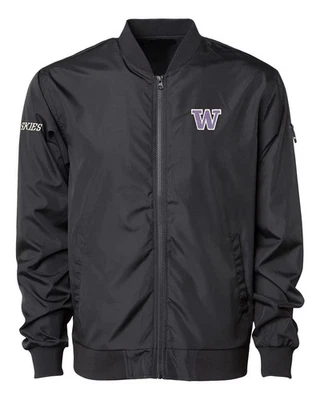 Colosseum Men's Washington Huskies Primary Logo Full Zip Bomber Jacket Large - Image 1 of 3