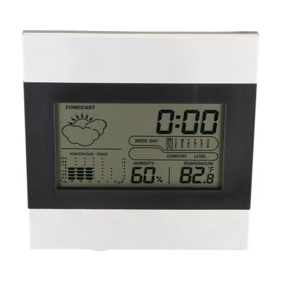 Digital Weather Clock Temperature And Humidity Display Aluminum Shell - Image 1 of 4