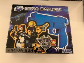 Sega Saturn - Virtua Gun with Virtua Cop 2 Game, box and instruction manuals