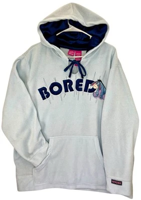 Sudadera con Capucha Terciopelo Vintage Disney Eeyore Winnie The Pooh Bored Adultos Talla 2XL Foto 1 de 4