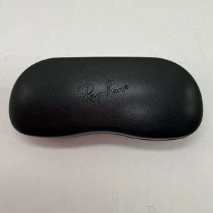 Rayban Hart Brillenetui Klappverschluss schwarz geprägt mit Putztuch - Bild 1 von 6