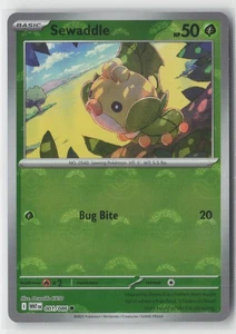 Sewaddle (patrón Poke Ball) común SV: blanco acampanado 001/086 casi nuevo - Imagen 1 de 2