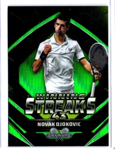 2024 TOPPS GRAPHITE NOVAK DJOKOVIC WINNING STRIES GREEN REFRACTOR # 75/75 - Photo 1/2