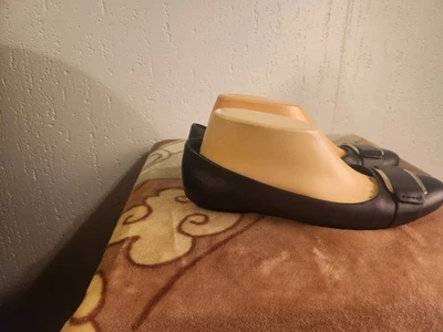 Calvin Klein Mujer Talla 8 Cuero Negro Sin Cordones Ballet Pisos #52 Foto 1 de 4