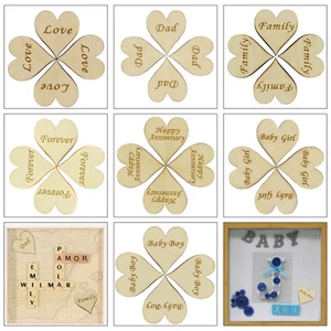 Adornos de corazón de madera de 4 cm - Etiquetas artesanales para Navidad, cumpleaños y regalos - Imagen 1 de 16