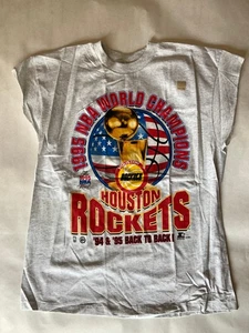 T-shirt senza maniche vintage Houston Rockets 1995 NBA finals champion - Foto 1 di 5