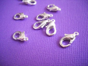 100 Silver Lobster Clasps Parrot Clasps BULK Findings Wholesale Lot - Picture 1 of 1