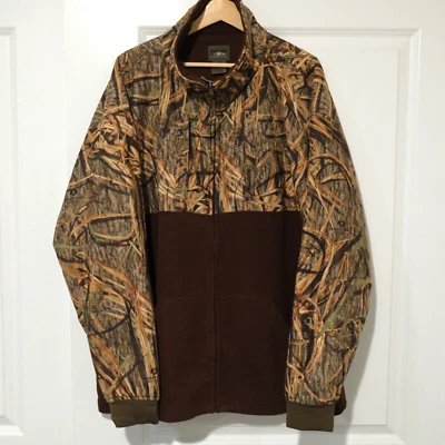 Drake Mossy Oak Camo And Brown Fleece 1/4 Zip Men's Size 2XL - Image 1 of 4