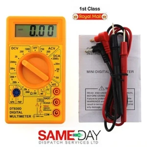 LCD DIGITAL MULTIMETER VOLTMETER AMMETER AC DC OHM CURRENT CIRCUIT TESTER NEW - Picture 1 of 14