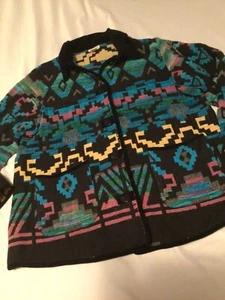 Roaman's Southwestern Cordjacke ~ L ~ Knopfleiste ~ schwer ~ Azteken ~ sehr guter Zustand! - Bild 1 von 12