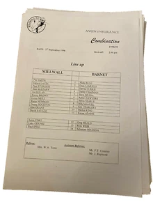 MILLWALL V BARNET - COMBINACIÓN FUTBOL - 9/02/1998 - Imagen 1 de 1