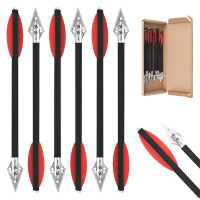 7'' Archery Crossbow Bolts Carbon Arrows Blade Arrowhead Bow Hunting Target - Image 1 of 4