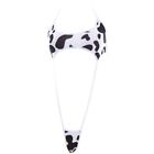 Women Milk Cow Print Lingerie Bodysuit Halter Backless Micro Jumpsuit