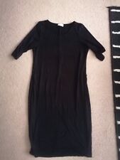 bump it up maternity Ladies Causal Stretch Gothic Black Midi Dress Size 18