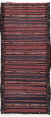 Persian Wool Kelim Handwoven Modern Kelim Ghashghai Fars 370 CM X 160 CM - Image 1 of 4