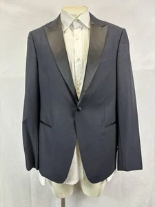 Zzegna Birdseye Dark Navy Tuxedo Jacket 1-Bt Sz EU 52 R D8 / US 42 R D8 - Picture 1 of 8