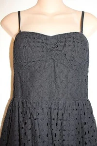 American Eagle Outfitters Black Eyelet Lace Summer Sundress Size 6 - Picture 1 of 4