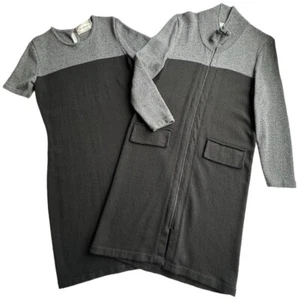 Sportsworks Studio Tejido Set Mujer Mediano Gris Vintage Suéter Vestido Cremallera Chaqueta - Imagen 1 de 17