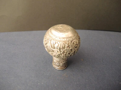  pommeau de canne / ombrelle en argent  Chine Indochine jungle caractere chinois - Photo 1/4