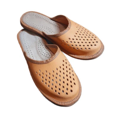 Zapatillas Mule Hombre Cuero Genuino Estilo Montaña FOLK Hechas a Mano Europa Foto 1 de 4