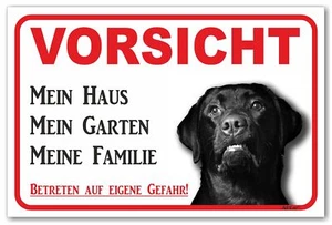 AdriLeo Schild - Vorsicht schwarzer Labrador - Mein Haus - Achtung Hund Wachhund - Bild 1 von 4